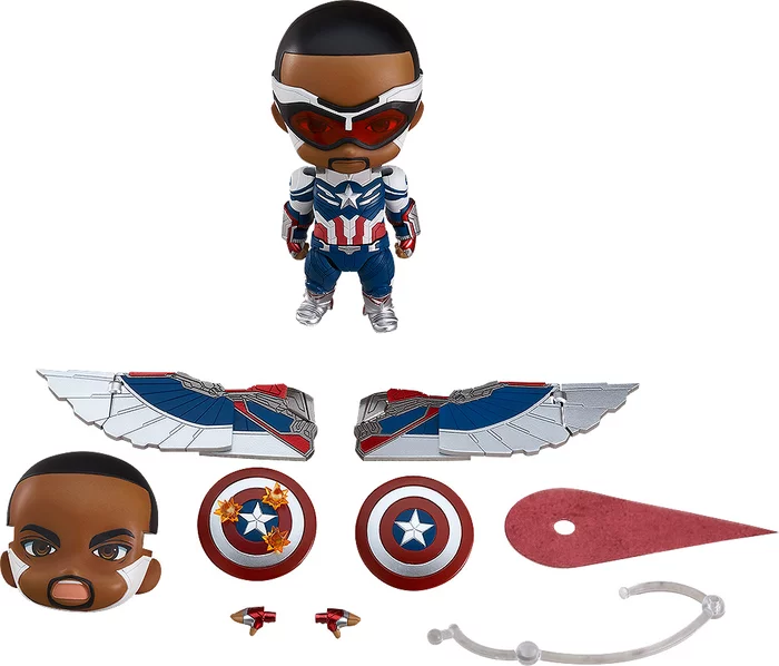 GOOD SMILE COMPANY Nendoroid The Falcon And The Winter Soldier Captain America (Sam Wilson) DX 10 GOOD SMILE COMPANY Nendoroid The Falcon And The Winter Soldier Captain America (Sam Wilson) DX - Image 8